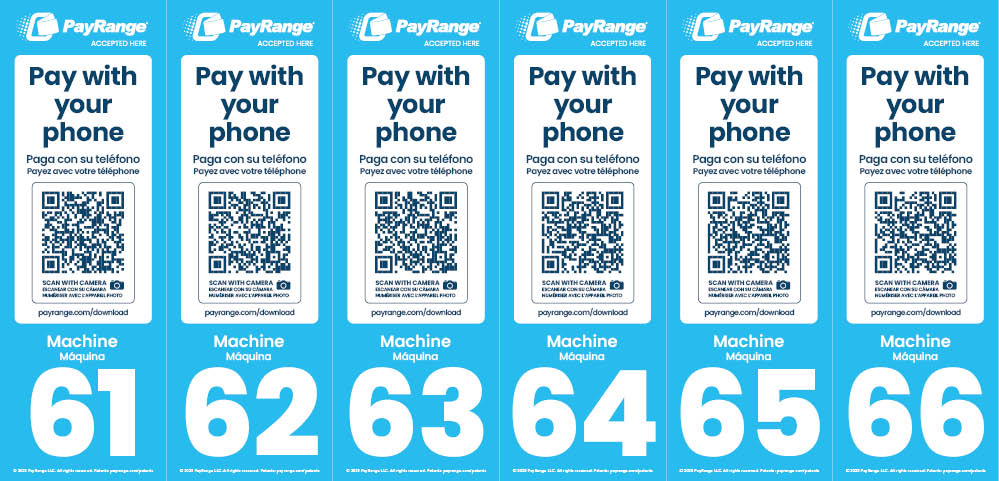 Number Decal Sheet 61-66