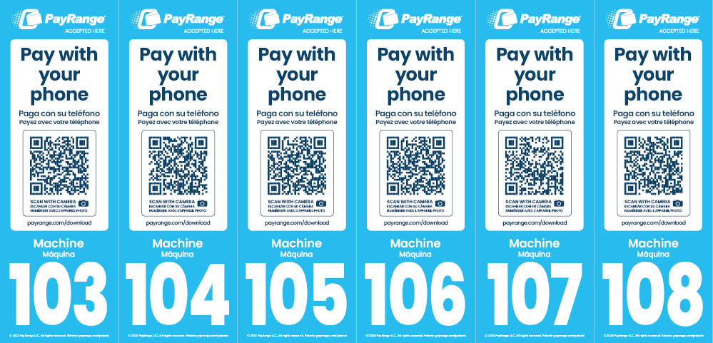 Number Decal Sheet 103-108