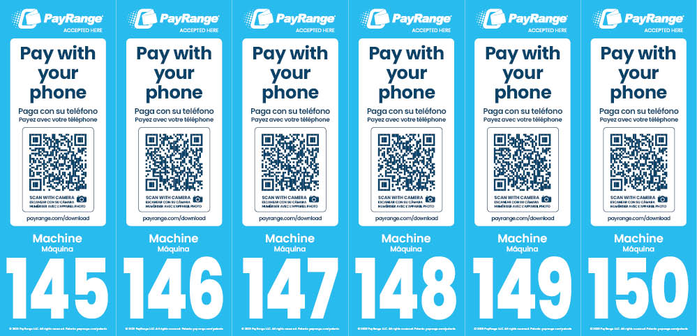 Number Decal Sheet 145-150