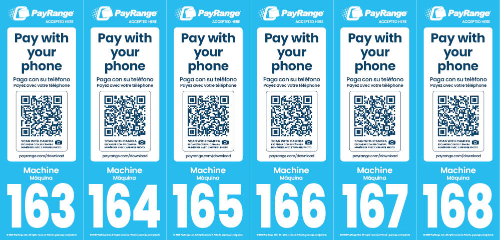 Number Decal Sheet 163-168