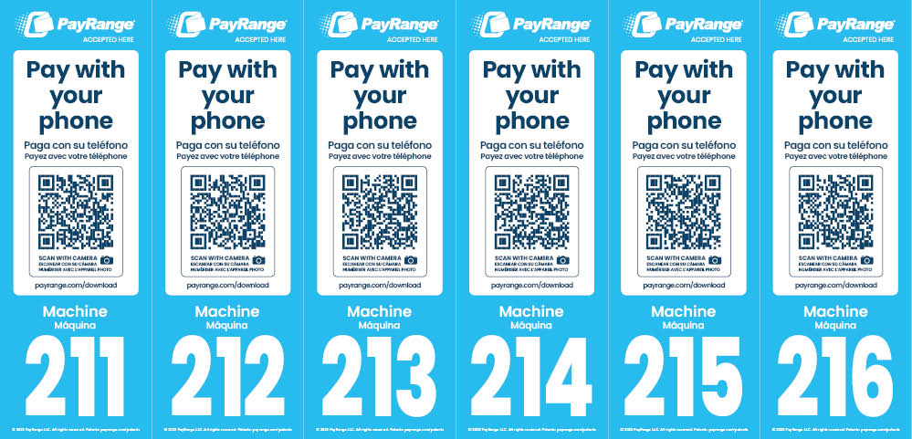 Number Decal Sheet 211-216